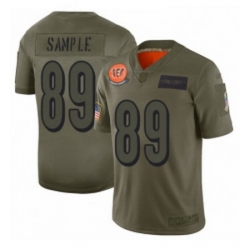 Men Cincinnati Bengals 89 Drew Sample Limited Camo 2019 Salute to Service Football Jersey