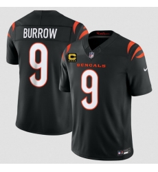 Men Cincinnati Bengals 9 Joe Burrow Black 2026 F U S E 4 Star C Patch Vapor Untouchable Limited Stitched Football Jersey Men Cincinnati Bengals 9 Joe Burrow Black 2026 F U S E 4 Star C Patch Vapor Untouchable Limited Stitched Football Jersey