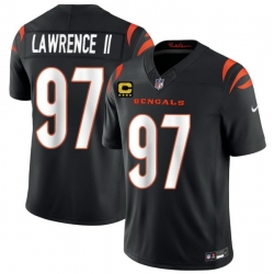 Men Cincinnati Bengals  97 Dexter Lawrence II Black 2026 F U S E  4 Star C Patch Vapor Untouchable Limited Stitched Football Jersey