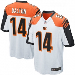 Mens Nike Cincinnati Bengals 14 Andy Dalton Game White NFL Jersey