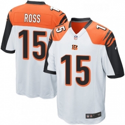 Mens Nike Cincinnati Bengals 15 John Ross Game White NFL Jersey