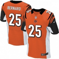 Mens Nike Cincinnati Bengals 25 Giovani Bernard Elite Orange Alternate NFL Jersey