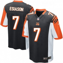 Mens Nike Cincinnati Bengals 7 Boomer Esiason Game Black Team Color NFL Jersey