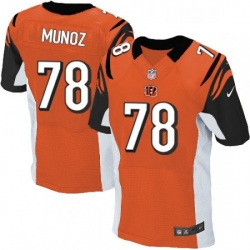 Mens Nike Cincinnati Bengals 78 Anthony Munoz Elite Orange Alternate NFL Jersey