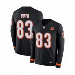 Mens Nike Cincinnati Bengals 83 Tyler Boyd Limited Black Therma Long Sleeve NFL Jersey