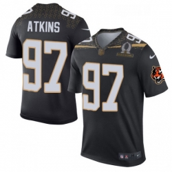 Mens Nike Cincinnati Bengals 97 Geno Atkins Elite Black Team Irvin 2016 Pro Bowl NFL Jersey