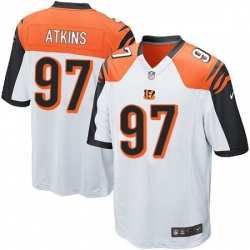 Mens Nike Cincinnati Bengals 97 Geno Atkins Game White NFL Jersey