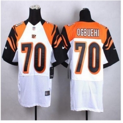 New Cincinnati Bengals #70 Cedric Ogbuehi White Men Stitched NFL Elite Jersey