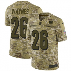 Nike Bengals 26 Trae Waynes Camo Men Stitched NFL Limited 2018 Salute To Service Jersey