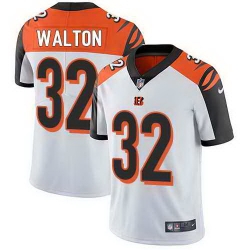 Nike Bengals 32 Mark Walton White Vapor Untouchable Limited Jersey