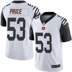 Nike Bengals #53 Billy Price White Mens Stitched NFL Limited Rush Jersey