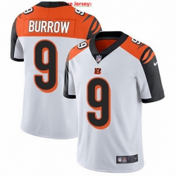 Nike Bengals 9 Joe Burrow White Men Stitched NFL Vapor Untouchable Limited Jersey