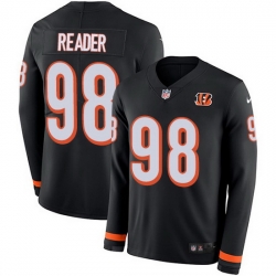 Nike Bengals 98 D J  Reader Black Team Color Men Stitched NFL Limited Therma Long Sleeve Jersey