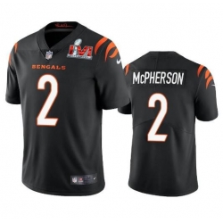 Nike Cincinati Bengals 2 Evan McPherson Black 2022 Super Bowl LVI Vapor Limited Jersey