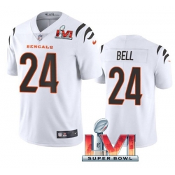 Nike Cincinati Bengals 24 Vonn Bell White 2022 Super Bowl LVI Vapor Limited Jersey