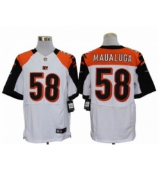 Nike Cincinnati Bengals 58 Rey Maualuga White Elite NFL Jersey