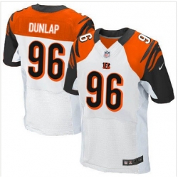 Nike Cincinnati Bengals #96 Carlos Dunlap White Mens Stitched NFL Elite Jersey