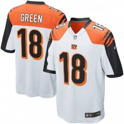 Youth Nike Cincinnati Bengals 18 AJ Green Game White NFL Jersey