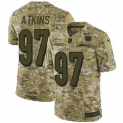 Youth Nike Cincinnati Bengals 97 Geno Atkins Limited Camo 2018 Salute to Service NFL Jersey