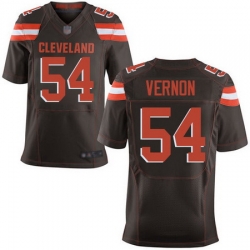 Browns #54 Olivier Vernon Brown Team Color Men Stitched Football New Elite Jersey