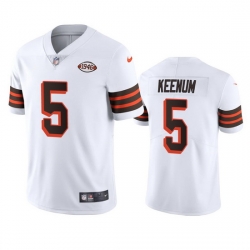 Cleveland Browns 5 Case Keenum Nike 1946 Collection Alternate Vapor Limited NFL Jersey  White