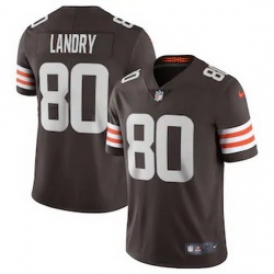 Cleveland Browns 80 Jarvis Landry Men Nike Brown 2020 Vapor Limited Jersey