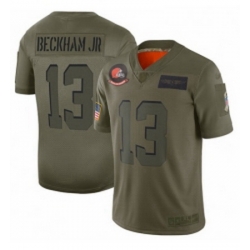 Men Cleveland Browns 13 Odell Beckham Jr Limited Camo 2019 Salute to Service Football Jersey