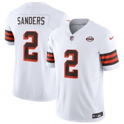 Men Cleveland Browns  2 Shedeur Sanders White 2026 1946 Collection F U S E  Vapor Limited Stitched Football Jersey