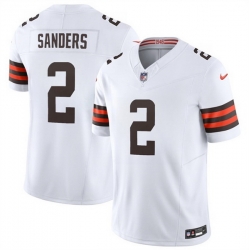 Men Cleveland Browns  2 Shedeur Sanders White 2026 F U S E  Vapor Limited Stitched Football Jersey