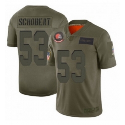 Men Cleveland Browns 53 Joe Schobert Limited Camo 2019 Salute to Service Football Jersey