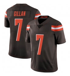 Men Cleveland Browns 7 Jamie Gillan Brown Limited Team Color Vapor Untouchable Nike Jersey