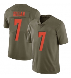 Men Cleveland Browns 7 Jamie Gillan Green Limited 2017 Salute to Service Nike Jersey