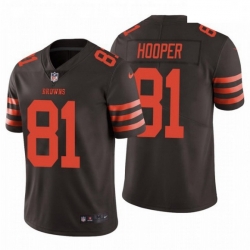 Men Cleveland Browns 81 Austin Hooper NFL Stitched Color Rush Limited Brown Nike Jersey