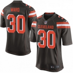 Mens Nike Cleveland Browns 30 Denzel Ward Game Brown Team Color NFL Jersey