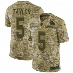 Mens Nike Cleveland Browns 5 Tyrod Taylor Limited Camo 2018 Salute to Service NFL Jersey