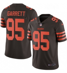 Mens Nike Cleveland Browns 95 Myles Garrett Elite Brown Rush Vapor Untouchable NFL Jersey