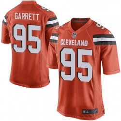 Mens Nike Cleveland Browns 95 Myles Garrett Game Orange Alternate NFL Jersey