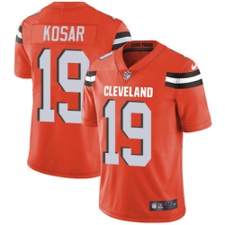 Nike Browns #19 Bernie Kosar Orange Alternate Mens Stitched NFL Vapor Untouchable Limited Jersey