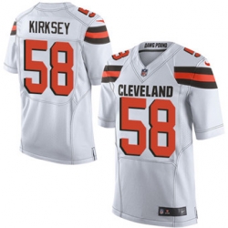 Nike Browns #58 Christian Kirksey White Mens Stitched NFL New Elite Jersey