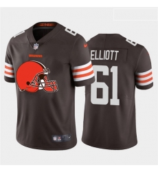 Nike Browns 61 Jordan Elliott Brown Team Big Logo Vapor Untouchable Limited Jersey