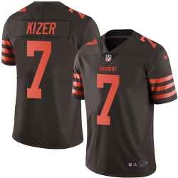 Nike Browns #7 DeShone Kizer Brown Mens Stitched NFL Limited Rush Jersey