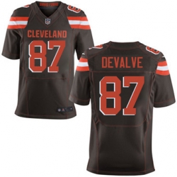 Nike Browns #87 Seth DeValve Brown Team Color Mens Stitched NFL New Elite Jersey