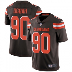 Nike Browns #90 Emmanuel Ogbah Brown Team Color Mens Stitched NFL Vapor Untouchable Limited Jersey