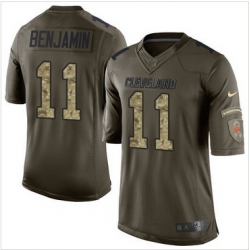 Nike Cleveland Browns #11 Travis Benjamin Green Men 27s Stitched NFL Limited Salute to Service Jersey