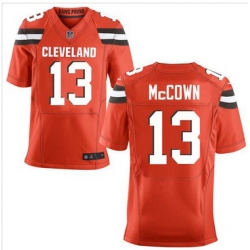 Nike Cleveland Browns #13 Josh McCown Orange Alternate Mens Stitched NFL New Elite Jersey