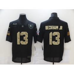 Nike Cleveland Browns 13 Odell Beckham Jr  Black Camo 2020 Salute To Service Limited Jersey