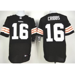 Nike Cleveland Browns 16 Josh Cribbs Brown Elite NFL Jersey