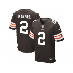 Nike Cleveland Browns 2 Johnny Manziel Brown Elite NFL Jersey