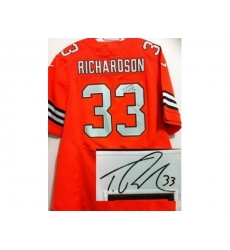 Nike Cleveland Browns 33 Trent Richardson Orange Elite Signed NFL Jersey