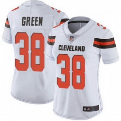 Women Cleveland Browns 38 A.J. Green White Vapor Limited Jersey